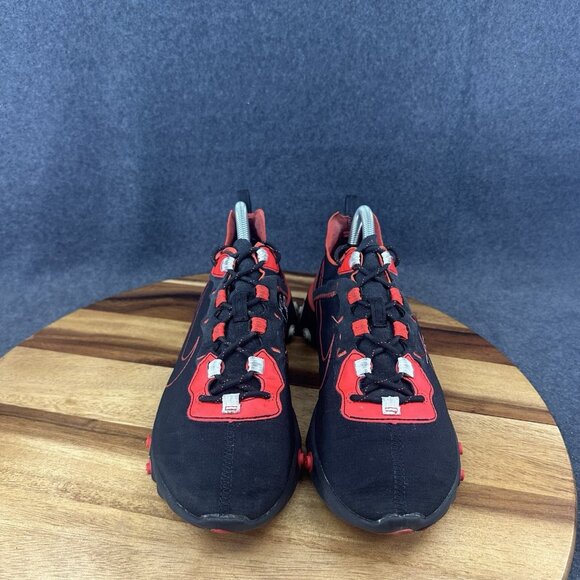 Nike React Element Script Swoosh Mens Size 8 Running Shoes Black Red CK9285-001 - Picture 4 of 11